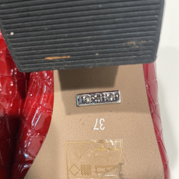 Top Shop Red Alligator Booties - Picture 3 of 5